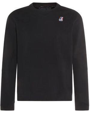K-Way Nael Logo-Patch Sweater - Black