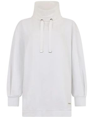 Moorer Drawstring High-Neck Sweater - White