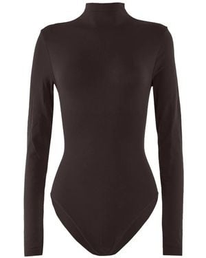 Wolford Skin Contour Body Met Hoge Hals - Bruin
