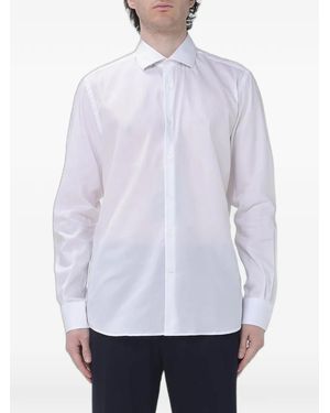 Brooksfield Long-Sleeve Cotton Shirt - White