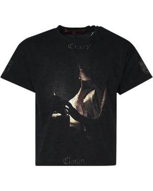 Crazy Clown L.A. Georges De La Tour-Print T-Shirt - Black