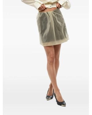 McQueen Draped Tulle Skirt - Natural
