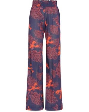 Brigitte Bardot Graphic-Print Trousers - Red