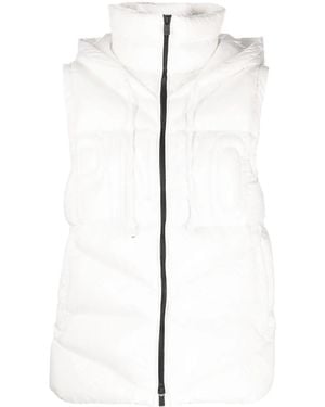 Pinko Padded Detachable-Hood Waistcoat - White