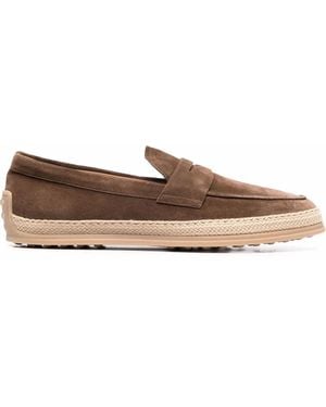 Tod's Penny-Loafer Mit Gewebter Borte - Braun