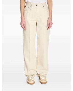 Valentino Garavani Pleated Detail Jeans - Natural