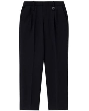 WOOYOUNGMI Hardware-Detail Pleated Tailored Trousers - Black