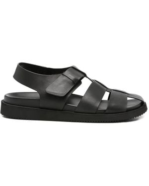 SERGIO MORETTI FIRENZE Touch-Strap Caged Sandals - Black