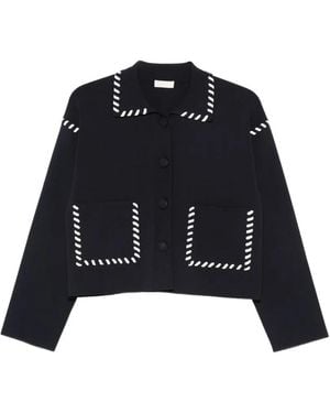 Liu Jo Contrast-Trim Jacket - Blue