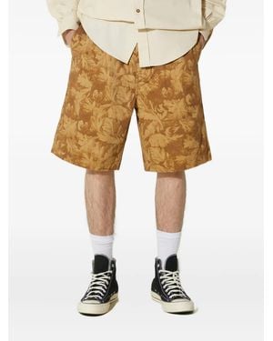 thisisneverthat Shorts Met Bloemen-Logo - Naturel