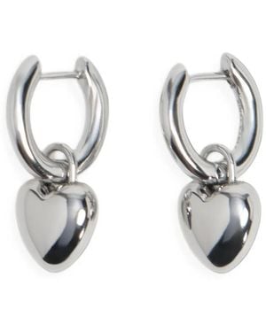 Bimba Y Lola Heart Hoop Earrings - Metallic