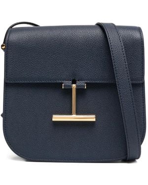 Tom Ford Tara T-Bar Leren Mini-Schoudertas - Blauw