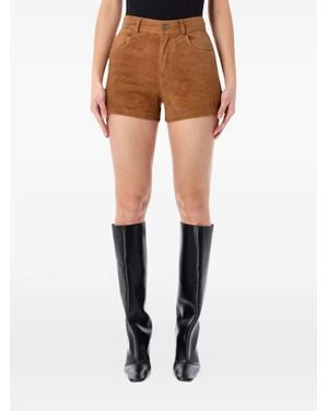 Haikure Brit Suede Shorts - Brown