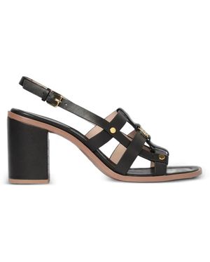 Coccinelle Leahter Heeled Sandals - White