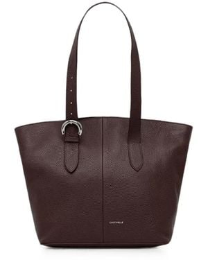 Coccinelle Buckle-Detail Tote Bag - Brown