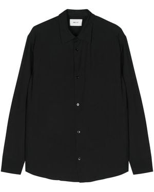 NN07 Freddy Seersucker Shirt - Black