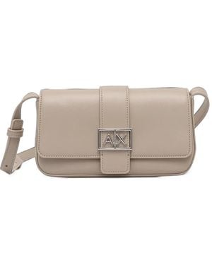 ARMANI EXCHANGE Logo-Plaque Cross Body Bag - Grey