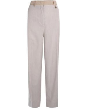 Lorena Antoniazzi Side-Stripe Wool Pants - Gray