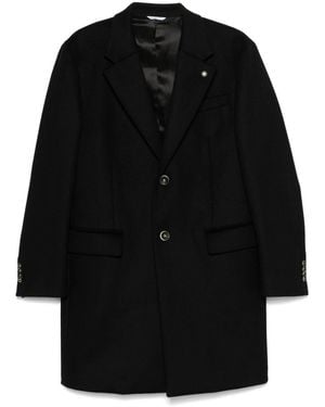 Manuel Ritz Single-Breasted Coat - Black