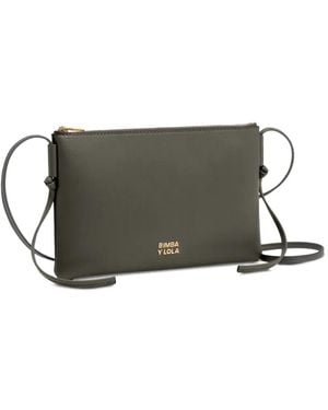 Bimba Y Lola Small Elephant Leather Clutch Bag - Grey