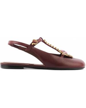 Etro Embellished T-Bar Ballet Flats - Brown