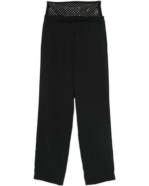 SIMONA CORSELLINI Verfraaide Broek - Zwart