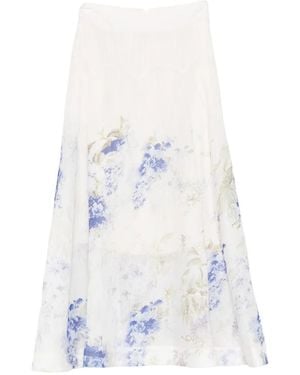 Paperlace Floral Skirt - White