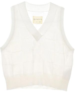 Cordera Quilted Sleeveless Top - White