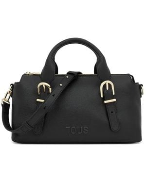 Tous Mittelgroße Bowling Tote Bag mit Schnallendetail - Schwarz