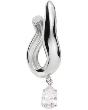Magda Butrym Pendientes Drop Con Cristales - Blanco