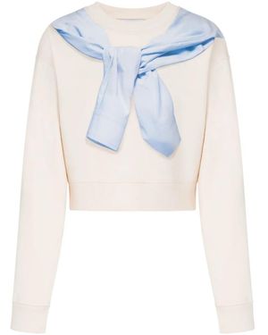 Moschino Sudadera Corta Con Estampado Trompe-L'Oeil - Azul