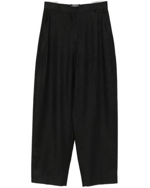 TOTEME High-Waisted Wide-Leg Pants - Black