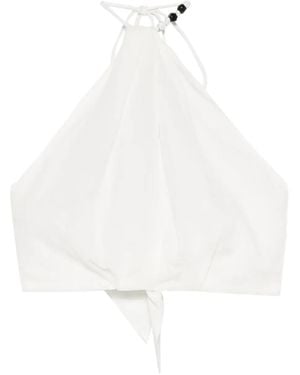 SIR. Azura Halter-Neck Tie Top - White