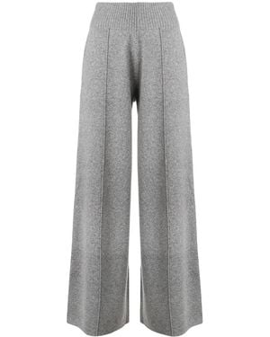 Pringle of Scotland Knitted Flared Trousers - Grey