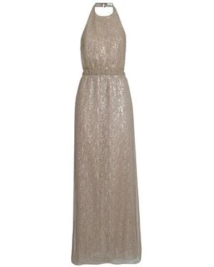 Brunello Cucinelli Halterneck Embelished Maxi Dress - White