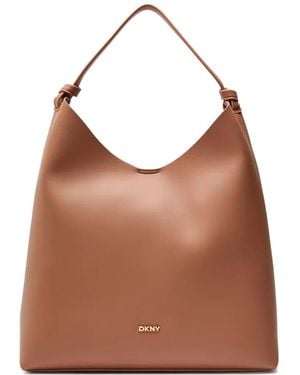 DKNY Logo-Detail Shoulder Bag - Brown