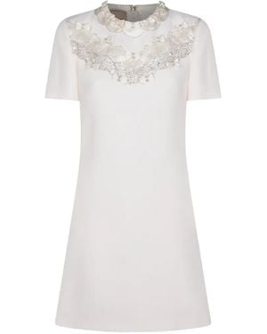 Valentino Garavani Robe Courte À Détails De Nœuds - White