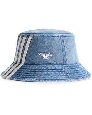Kith X Messi X Adidas Logo-Embroidered Bucket Hat - Blue