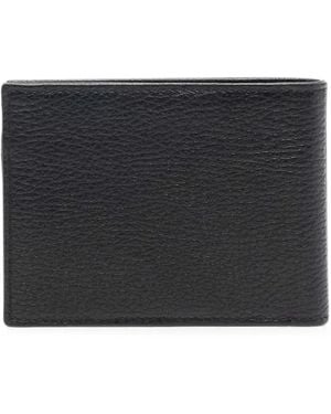 Emporio Armani Logo-Embossed Grained Leather Wallet - Black
