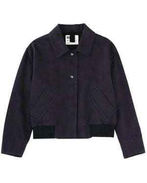 Margaret Howell Cotton Bomber Jacket - Blue