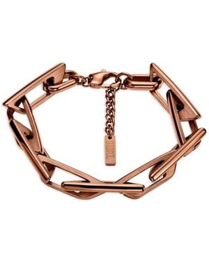 DIESEL Pulsera de cadena entrelazada - Blanco