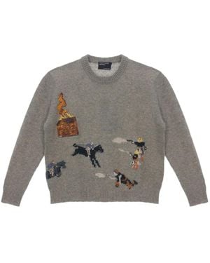 Enfants Riches Deprimes Come Live With Me Trui Met Ronde Hals - Grijs