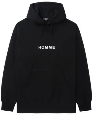 Comme des Garçons Homme-Print Hoodie - Black