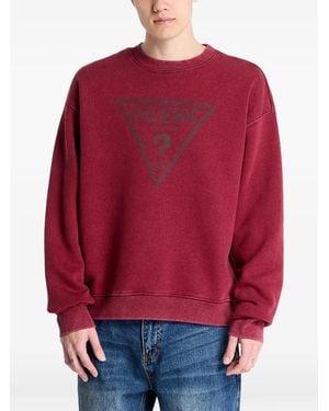 Guess Sweater Met Logoprint - Rood