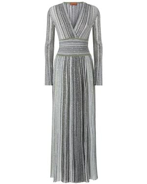 Missoni Midi Dress With V-Neck - Grey
