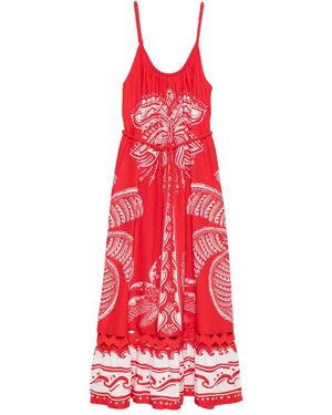 FARM Rio Majestic Coconut Tree Maxi Dress - Red