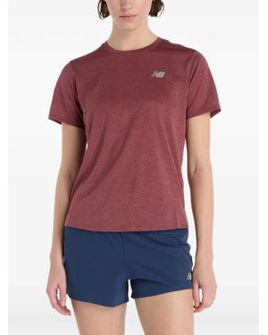 New Balance Logo-Detail T-Shirt - Red