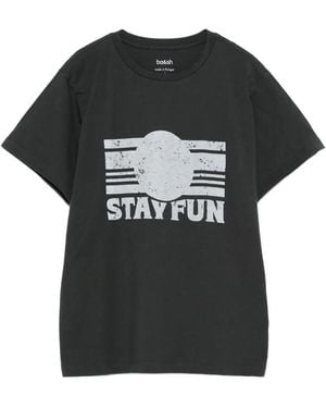 Ba&sh Graphic-Print Cotton T-Shirt - Black