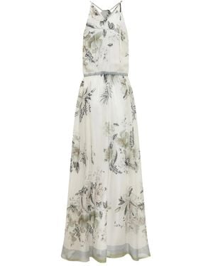 Anna Molinari Vestido largo con motivo floral - Blanco