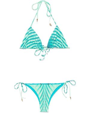Roberto Cavalli Bikini Met Print - Blauw